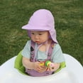 thumbnail image 3 of UPF 50+ UV Sun Protection Wide Brim Baby Sun Hat Adjustable Chin Strap Outdoor Boys Girls Toddlers Bucket Hat Cap, 3 of 7