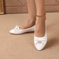 thumbnail image 4 of Dakaela Dress Shoes for Women Comfortable Casual Slip on Flats Loafers Low Wedge Work Shoes White 6.5, 4 of 8