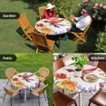 thumbnail image 4 of Spring Floral Round Tablecloth for 45-54 Inch Tables,Fitted Table Cover with Elastic Edge,Pastoral Summer Botanical Flowers Birds Waterproof Outdoor Table Cloth Protector for Patio Garden Dinner, 4 of 9