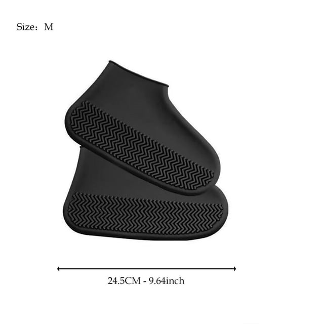 Reusable Silicone Rain Boot Covers - Anti-Slip Overshoes for Snow and Wet Weather - Foldable S/M/L/XL Sizes