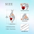 thumbnail image 2 of Taioiat Double Birthstone Necklaces for Women 18K Gold Plated Birthstone Rose Flower Jewelry Anniversary Valentines Day Mother's Day Birthday Gifts for Her Wife Girlfriend Mom, 2 of 7