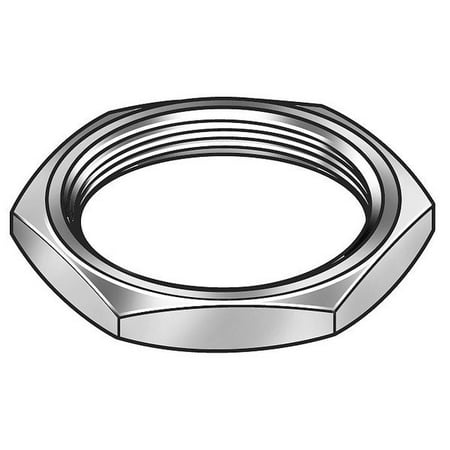 

ZoroSelect Panel Nut 11/16-24 Hex Stainless Plain