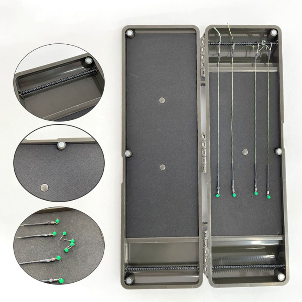 Large Rig Safe Plastic Rig Magnetic Fishing Storage Carp Fishing Box 34.5cm Equipped With 10 Small Needles Fishing Tackle Boxes