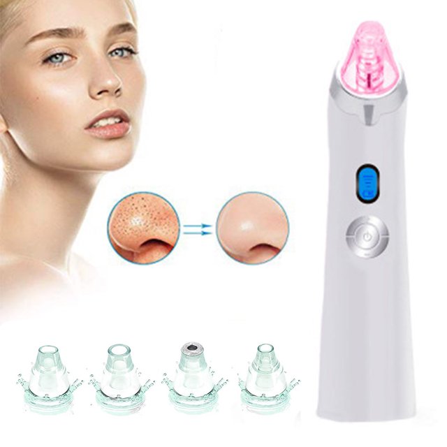 Aspiradora removedora de espinillas, limpiador de poros faciales, kit de extractor de acné eléctrico, herramienta de succión de espinillas recargable por USB con pantalla LED para piel facial127