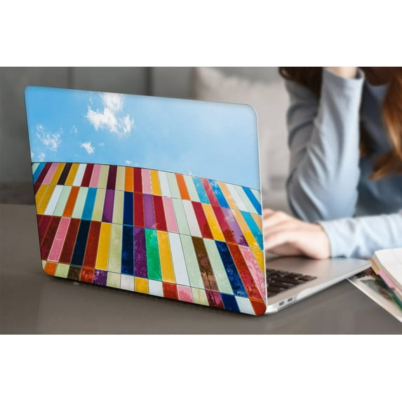 KSK KAISHEK Hard Shell Cover Compatible MacBook Air 13.6"( Touch ID, 2022.0) + Black Keyboard Cover Model A2681, Type C Colorful B 0920