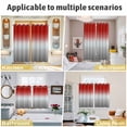 thumbnail image 6 of Red Gray Ombre Kitchen Curtains 84 Inch Length, Modern Gradient Abstract Art Grommet Top Bedroom Living Room Curtains, Light Filtering Cafe Curtain Drapes 2 Panels Set 104''x84'', 6 of 9