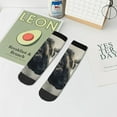 thumbnail image 5 of Salouo Mystical Bull in Fog Pattern Unisex Middle Tube Socks,Middle-Finger Knee High Socks Over The Calf Tube Stocking Crew Stockings for Women and Men Tube Socks, 5 of 8