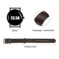 thumbnail image 2 of Uxcell Genuine Leather Watch Band 22mm Quick Release Watch Strap with Black Metal Buckle for Men Women, Dark Brown, 2 of 7