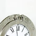 thumbnail image 6 of Nagina International Premium Silver Lined Aluminum Nickel Coated Nautical Ship's Porthole Window ! Maritime Wall Decor Mirror | Exclusive (20 Inches, Clock), 6 of 6
