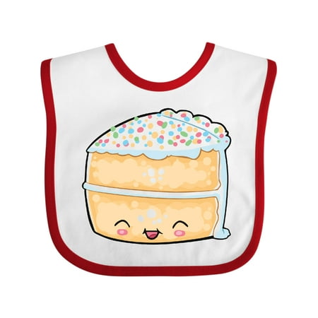 

Inktastic Cute Smiling Cake with Confetti Sprinkles Boys or Girls Baby Bib