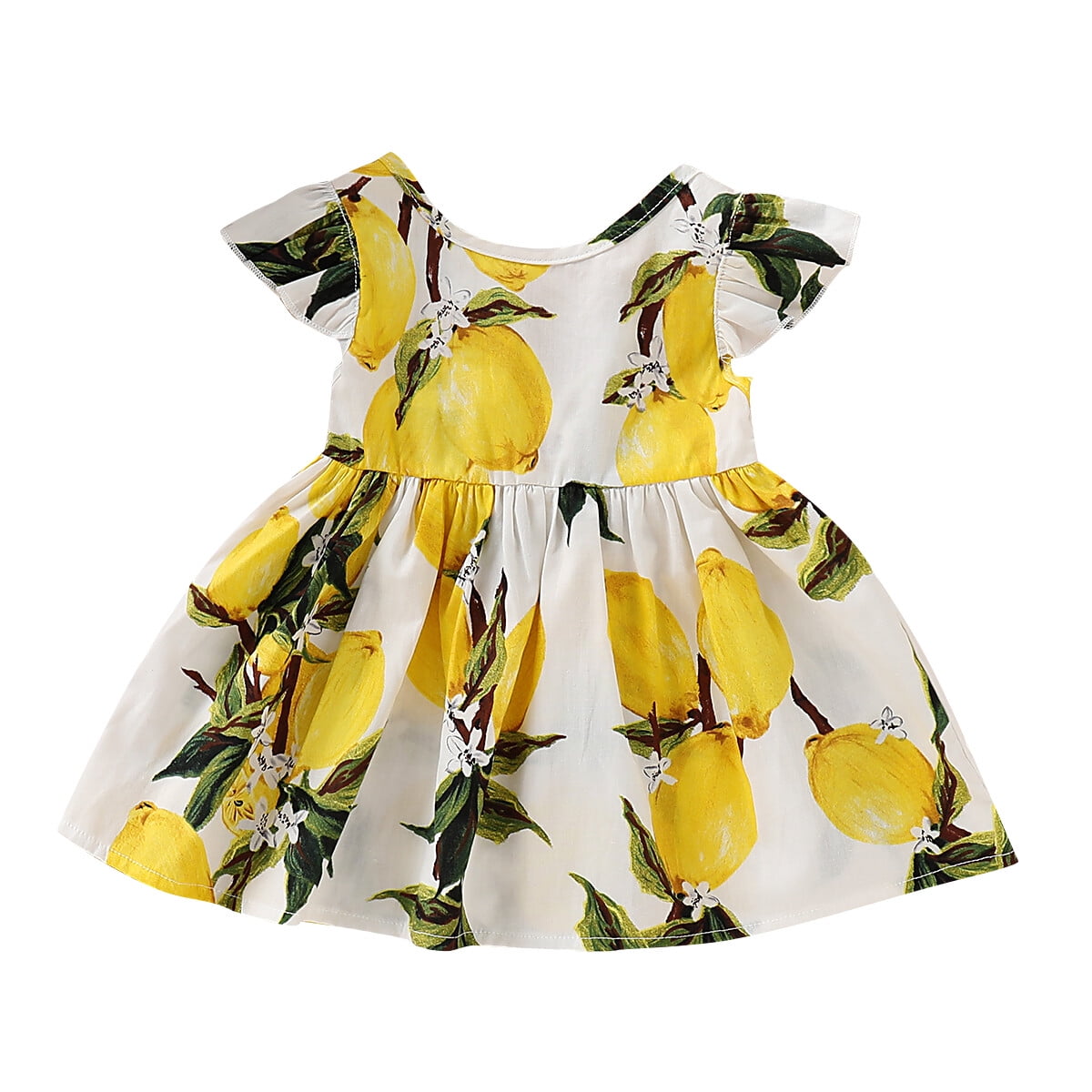 lemon print summer dress