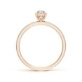 thumbnail image 2 of ANGARA Natural Emerald-Cut Diamond Halo Engagement Ring in 14K Rose Gold for Women (Size-5x3mm| Color-H| Clarity-SI2) | April Birthstone, Anniversary, Jewelry Gift for Women | Natural Diamond Ring, 2 of 8