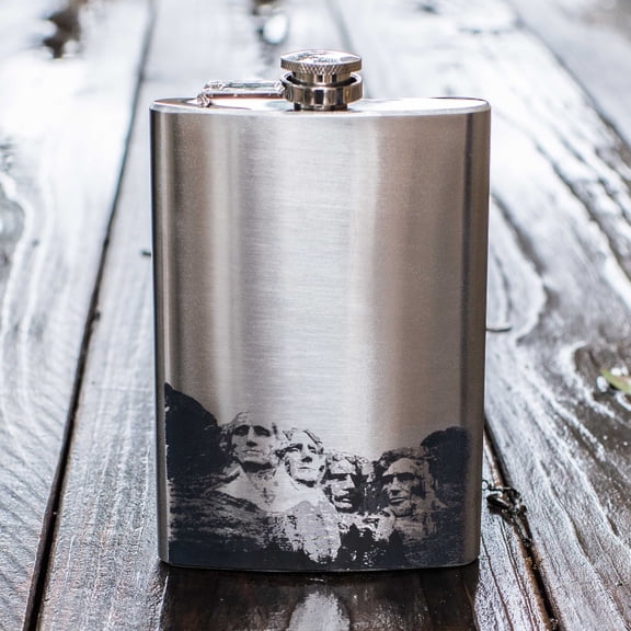 8oz Mt. Rushmore Flask L1