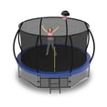 thumbnail image 6 of 12FT Recreational Kids Trampoline with Safety Enclosure Net & Ladder, Outdoor Recreational Trampolines, 6 of 9