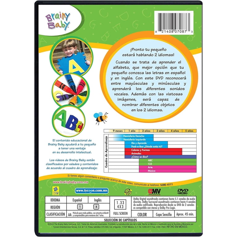 Brainy Baby Spanish ABCs DVD Classic Edition - Walmart.com