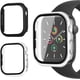 thumbnail image 1 of Pack para Apple Watch Series 10 46mm Protector Pantalla Case, Protector de pantalla de vidrio templ de cobertura total, Shock-Absorción TPU Cover, Antiarañazos (Transparente + Negro), 1 of 3