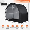 thumbnail image 3 of Costway Bike Storage Tent, Portable Bicycle Shed with Waterproof PU Coated Oxford Fabric, 3 of 12