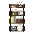 thumbnail image 3 of Furinno Turn-N-Tube 4-Tier Toolless Freestanding Multipurposes Display Rack, Walnut, 3 of 5