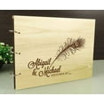 thumbnail image 2 of Personalized Wedding Rustic Guest Book Photo Album Custom Name Engraved Guest Book, 2 of 6