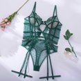 thumbnail image 3 of Gibobby Sujetador De Encaje Para Mujer Conjunto de Liguero con Sujetador de Encaje, Lencería Elegante y Exquisita para Mujer para Noche de Bodas, Luna de Miel y Más(Verde, M), 3 of 5