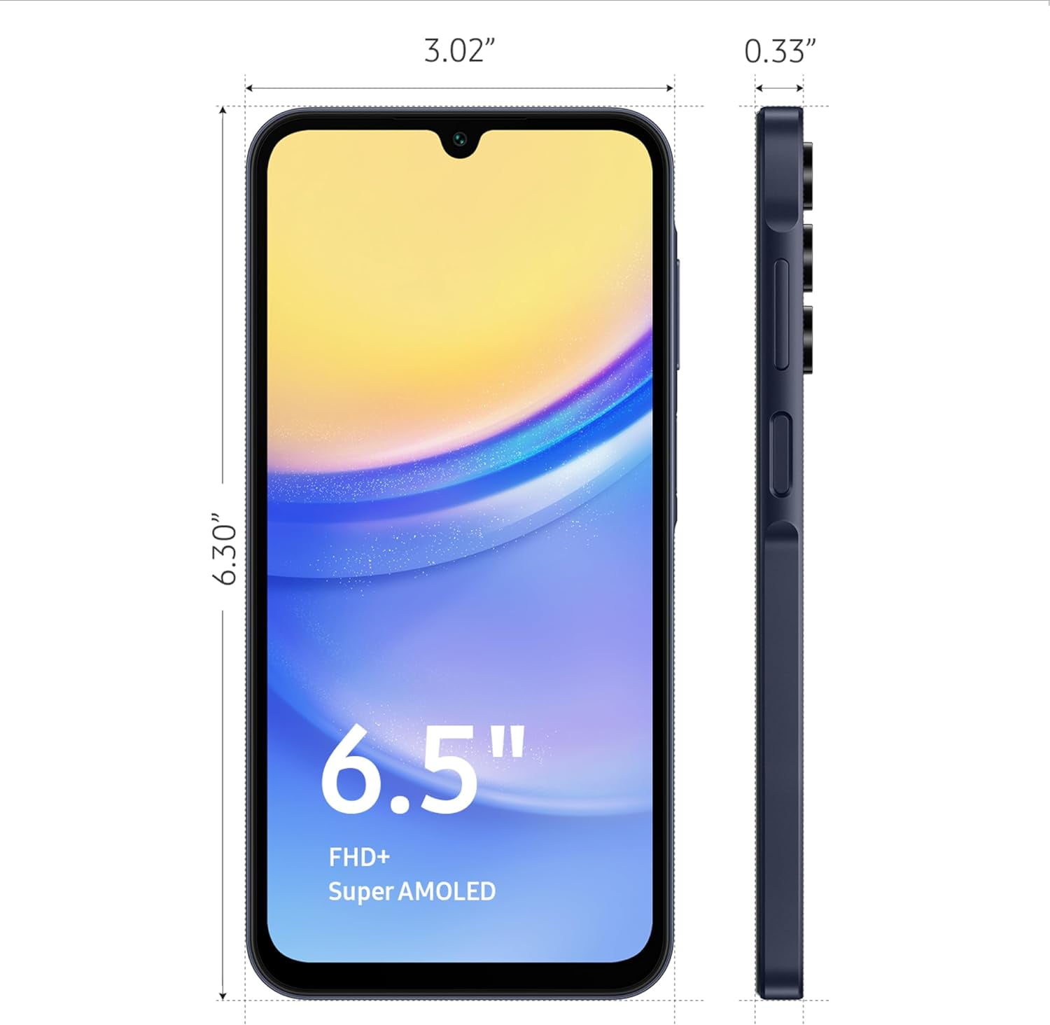 Restored Samsung Galaxy A15 5G A Series 128GB Unlocked Android Cell Phone with 50MP Camera, Blue Black 10/10 (Refurbished)