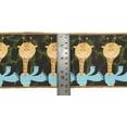thumbnail image 3 of IBA Indianbeautifulart Green Muffler & Ziraffe Kids Velvet&nbsp;Trim&nbsp;Fabric Sewing Fabric Lace Dressmaking Printed Sewing Lace 9 Yards 3 Inches, 3 of 3