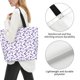 thumbnail image 3 of Disketp Lavender Flowers Bolsa Tote Estampada para Mujer, Bolso de Hombro y de Mano para Compras y Viajes, 3 of 8