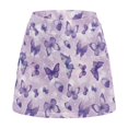 thumbnail image 2 of Uorisango Purple Butterfly Women's Active Performance Skort Size XS Lightweight Polyester Spandex Fabric Running Sports Pickleball Skirt for Women Versatile Daily Wear with Pockets, 2 of 7
