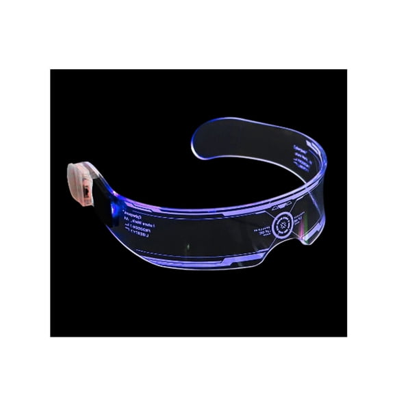 Billuyoard Gafas luminosas, inalámbricas, LED, con pilas, ergonómicas, ajustables, reutilizables, para festivales de música Kits de decoración para fiestas Tipo 6 (con batería)