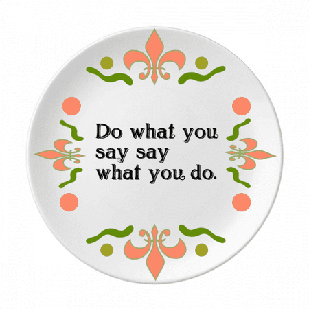 

Motto Make Word Come True Flower Ceramics Plate Tableware Dinner Dish
