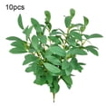 thumbnail image 1 of Planta Artificial Hoja Rama Simulación Vegetación Hogar Oficina Tela Planta falsa, Verde 10 Piezas Advancent HA8513-01B, 1 of 6