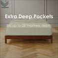 thumbnail image 3 of 28" EXTRA DEEP POCKETS - 800-Thread Count 100% Egyptian Cotton Queen XL Sheet Set, 4PC (1 Flat, 1 Fitted, 2 Pillowcases) Long Staple Cotton, 800-TC Pure Cotton - Queen XL, Ivory, 3 of 7