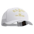 thumbnail image 5 of US Navy USN CPO Retired Embroidered Retro Trucker Cap - White OSFM, 5 of 5