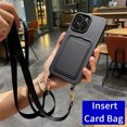 thumbnail image 4 of Insert Card Bag Soft Iphone Case With Crossbody Lanyard,iPhone 14 Pro Max, 4 of 7
