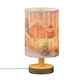 thumbnail image 7 of Yayeee Table Lamp for Bedroom Nightstand LED Portable Bedside Warm Light, Light Pink Gingerbread Houses, 7 of 7