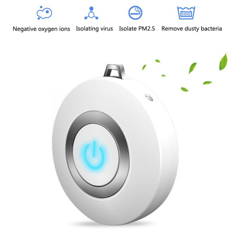 INVECHI Personal Air Purifier Necklace,Mini Wearable Portable Negative Ion Generator Air Purifier for Adults Kids,No Radiation Blue