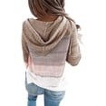 thumbnail image 2 of Sudadera con capucha para mujer Suéteres Color Block Sudaderas de manga larga Lounge Hoodie Tops Fokelyi WMZY-673-36, 2 of 8
