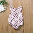 thumbnail image 6 of Tuobarr Baby Girl Fly Sleeve Cartoon Bodysuit Cotton Romper, Red, 0-24 Months, 6 of 9
