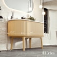 thumbnail image 2 of Eviva Haven 48"W x 22"D Oak Freestanding Bathroom Vanity with White Solid Surface Integrated Sink Top, 2 of 7