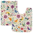 thumbnail image 7 of Yayeee Bath Rugs for Bathroom Floor Set of 2 Non Slip Fluffy Soft Absorbent Mat, Purple Cartoon Animals, 7 of 7