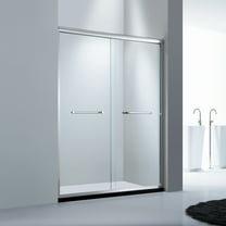 Dreamwerks 60 In. W x 72 In. H Double Sliding Shower Door with Clear Glass in Chrome