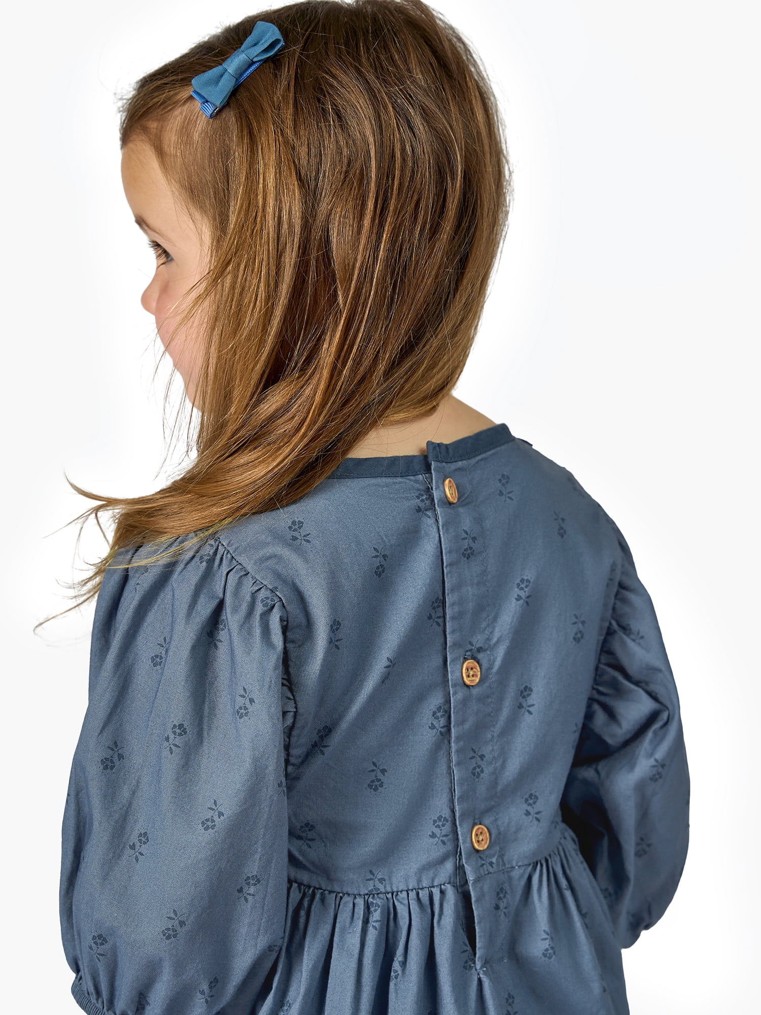 Modern Moments by Gerber Toddler Girl Yoked Bow Dress, Sizes 12M-5T