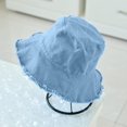 thumbnail image 5 of Ksopiavobs Bucket-Hat-Distressed Washed-Cotton Summer-Sun-Hat Solid Wide Brim Fisherman Cap, 5 of 7
