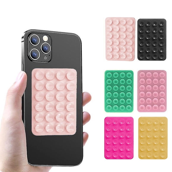6pcs Silicone Suction Phone Case Adhesive Mount Compatible Iphone Android,hands-free Mobile Accessory Holder For Video