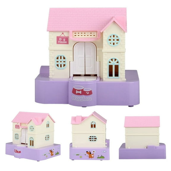 ZMKIAG Funny Villa Dog House Piggy Bank, Cute Electric Interactive Stealing Coin Piggy Bank Toy with Music Feature, Fun and Effective Tool for Teaching Financial Responsibility