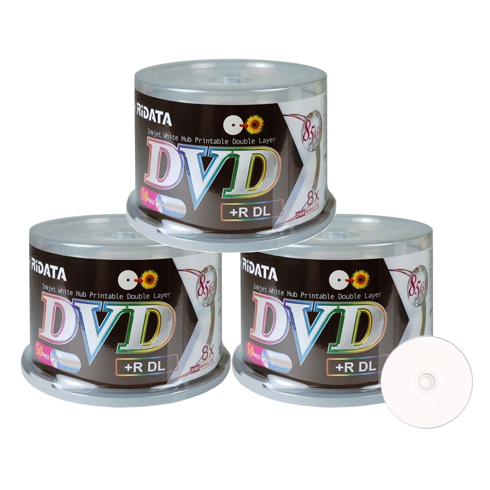 150 Pack Ridata DVD R DL Dual Layer 8X 8.5GB DVD Plus R Double Layer ...