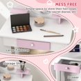 thumbnail image 4 of White Rabbit Vanity Set with Stool & Mirror | Kids Makeup Table for Bedroom & Playroom | MDF & Acrylic Construction | 21.7" x 13.4" x 35.6", 4 of 7
