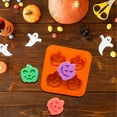 thumbnail image 5 of Halloween Pumpkin Shaped Silicone Cake Mold 4 Cavity Non Stick Baking Pan For Seasonal Treats And DIY Decorations Perfect For Halloween Baking Candy Making And Party Desserts, 5 of 10