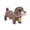 A003- Light Brown, variant on Electric Plush Toy, Walking Barking Tail Wagging Dachshund, Light Brown, 1 Pack For All Ages Play