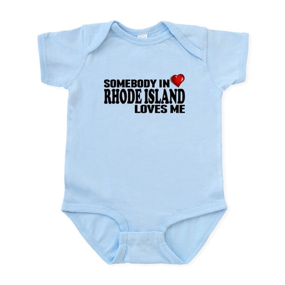 CafePress - Somebody In Rhode Island Loves Me Body Suit - Baby Light Bodysuit, Size Newborn - 24 Months